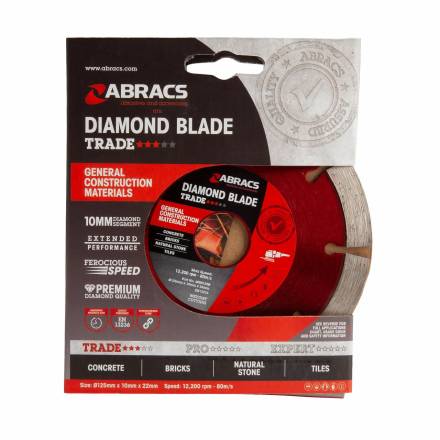 Abracs General Purpose Diamond Blade 125mm x 10mm x 22mm Trade