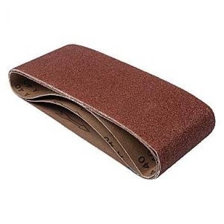 Trend Aluminium Oxide Sanding Belt 120 Grit 75mm x 533mm Pack of 3