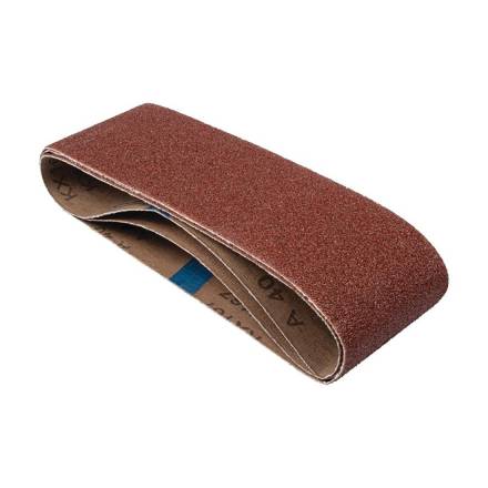 Trend Aluminium Oxide Sanding Belt 75 x 457mm 80 Grit Pack of 3