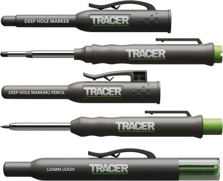 Tracer AMK3 Deep Hole Marker Pen, Pencil and Lead Set with Holsters