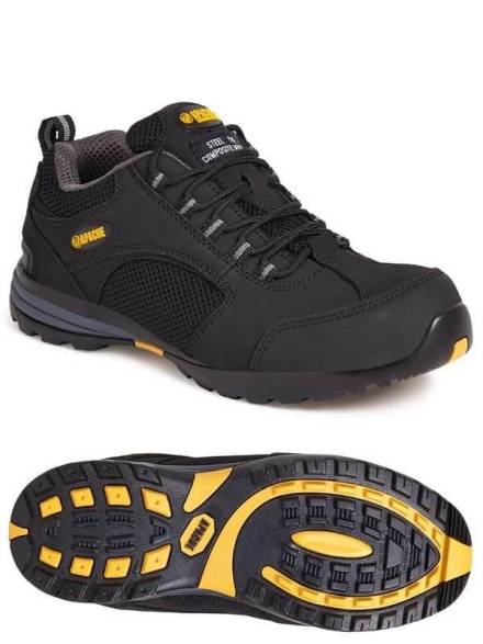 Apache AP318SM Black Nubuck/Mesh Safety Trainer - UK Size 10