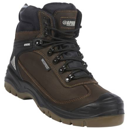 Apache Ranger Brown Waterproof Safety Hiker Boot - Size 7