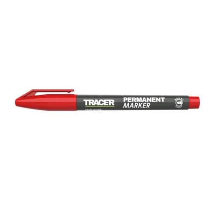 Tracer APM3 Red Permanent Construction Marker Pen 1-2mm Bullet Point