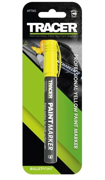 Tracer APTM1 Yellow Bullet Point Paint Marker 1-3mm