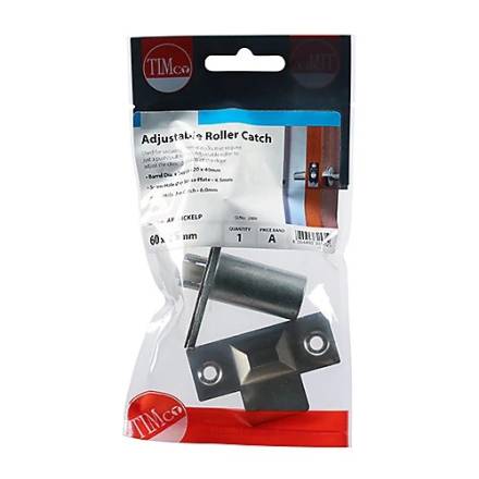 TIMCO Adjustable Roller Catch Nickel Plated 39 x 59mm
