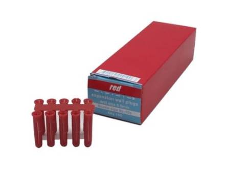 Unifix Ankerit Red Plastic Wall Plug 30mm (Box of 100)