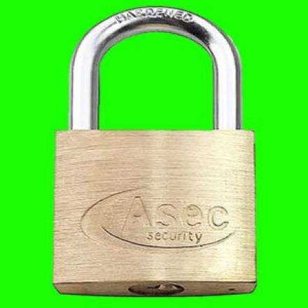 ASEC 50mm Keyed Alike Open Shackle Brass Padlock KA-G
