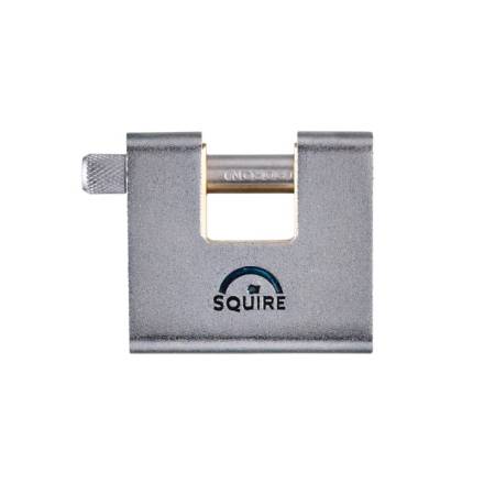 Squire ASWL1 60mm Armoured Brass Block Padlock - 5-Pin Warehouse Lock