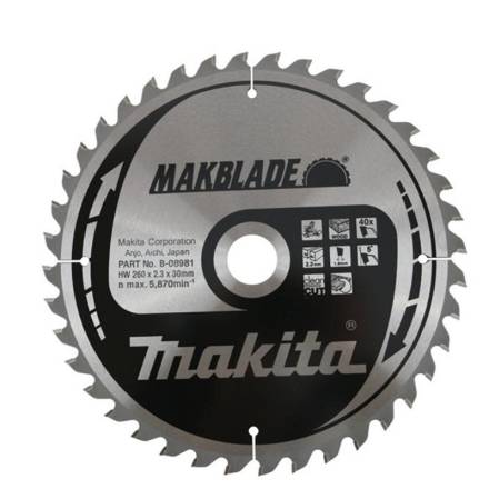 Makita B-32770 MAKBLADE TCT Circular Saw Blade 260 x 30mm 40T