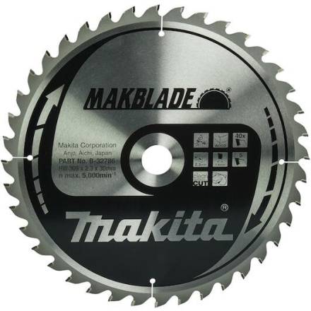 Makita MakBlade TCT Circular Saw Blade 305 x 30mm 40T