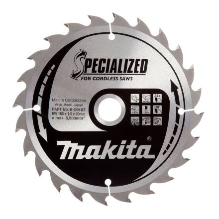 Makita B-32904 Specialized TCT Circular Saw Blade 165 x 20mm 24T