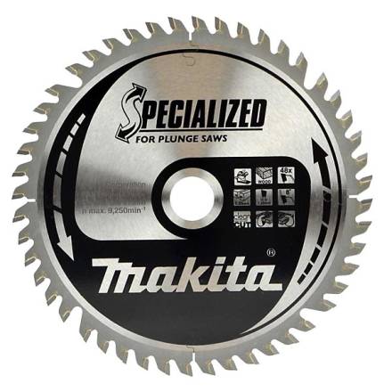 Makita B-56708 Specialized TCT Plunge Saw Blade 165 x 20mm 48T