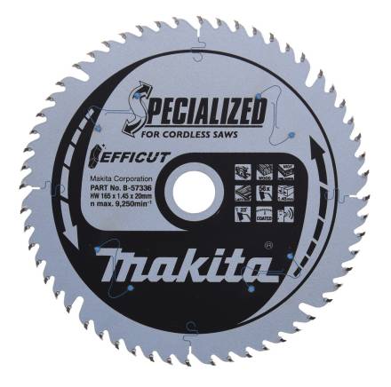 Makita B-57336 Efficut TCT Plunge Saw Blade 165 x 20mm 56T