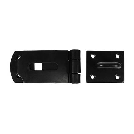 TIMCO Secure Bolt On Hasp and Staple Heavy Duty Black 203mm (8")