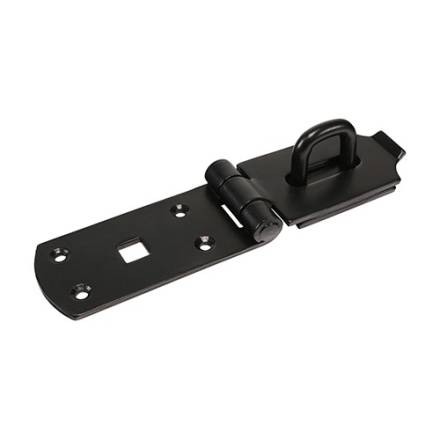 TIMCO Secure Bolt On Hasp and Staple Heavy Duty Black 203mm (8")