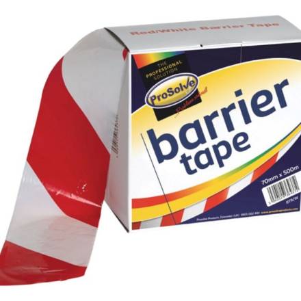 Prosolve Barrier Tape Red/White 70mm x 500m