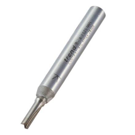 Trend C001AX1/4TC Two Flute Straight Router Cutter 3mm Diameter 1/4in Shank