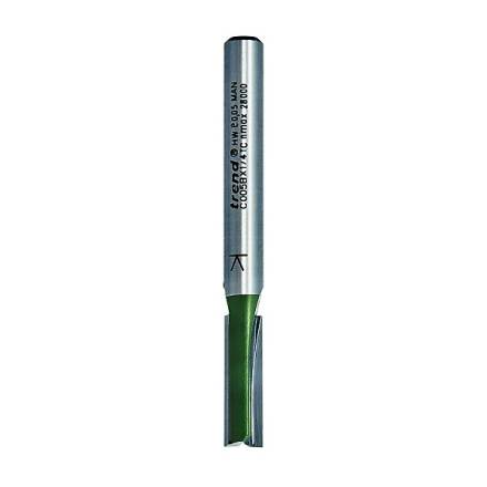 Trend CraftPro Two Flute Straight Router Cutter 6mm Diameter x 20mm Cut 1/4" Shank