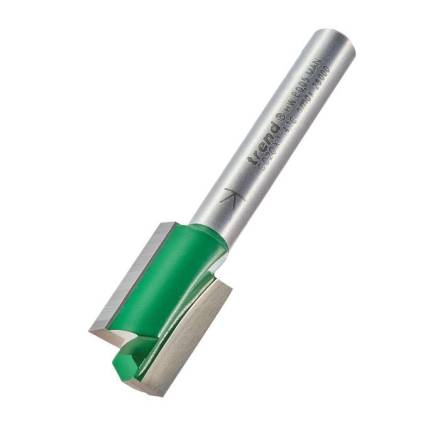 Trend Craft Pro Two Flute Straight Router Cutter 12.7mm Diameter 1/4" Shank