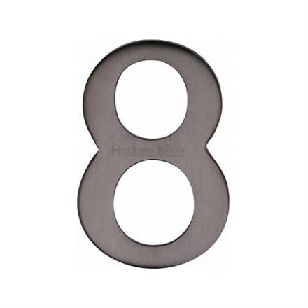 M Marcus Heritage Brass Numeral '8' Self Adhesive 51mm Polished Chrome