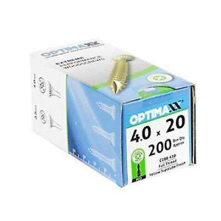 Optimaxx Extreme Performance Countersunk Pozi Wood Screw 4.0 x 20mm (Box of 200)