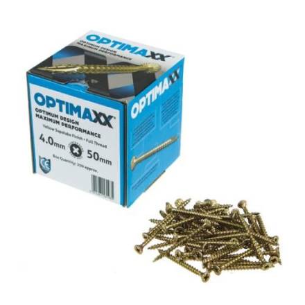 Optimaxx Extreme Performance Countersunk Pozi Wood Screw 4.0 x 50mm (Box of 200)