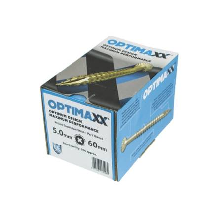 Optimaxx C288-530 Extreme Performance Countersunk Pozi Wood Screws 5.0 x 60mm Box of 200