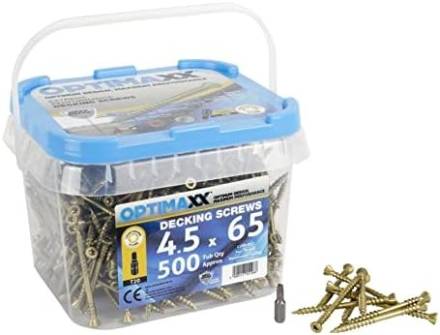Optimaxx Extreme Performance Decking Screw 4.5 x 65mm Tub of 500
