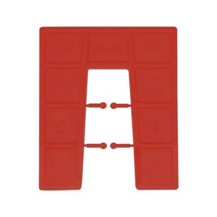 Finnsworth Type C Square End Plastic Frame Packers 50x60x4mm Red - Pack of 1000
