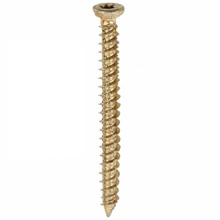 Concrete Frame Screw Countersunk Zinc and Yellow Passivated 7.5 x 100mm