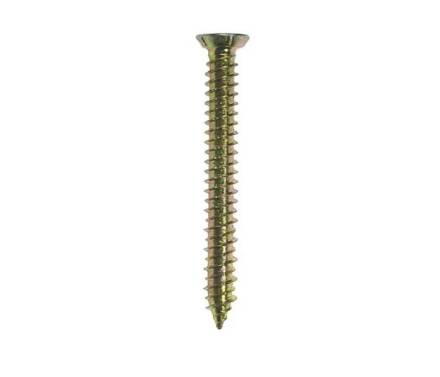 Concrete Frame Screw Countersunk Zinc and Yellow Passivated 7.5 x 100mm