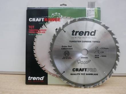 Trend CSB/18424A Craft Pro TCT Circular Saw Blade 184mm x 30mm Bore x 24T