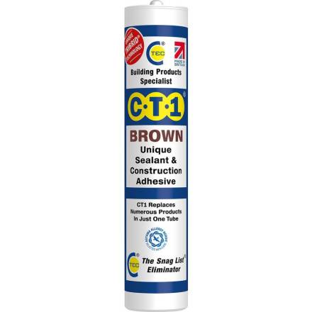 CT1 Brown TRIBRID Sealant and Construction Adhesive 290ml