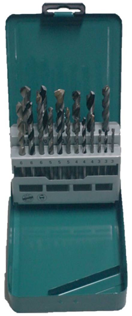 Makita D-47173 Mixed Drill Bit Set 18 Piece - HSS Metal, Wood and Masonry