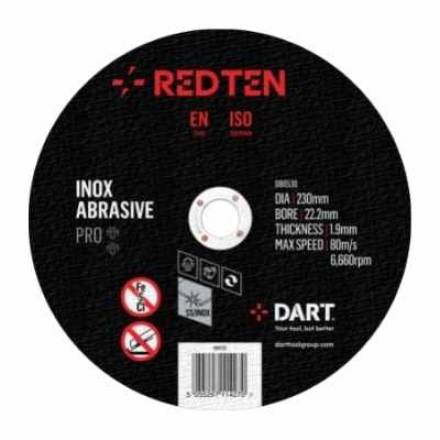 Dart Red Ten SS/Inox 115mm Abrasive Cutting Disc - Pack of 10 (DB0511)