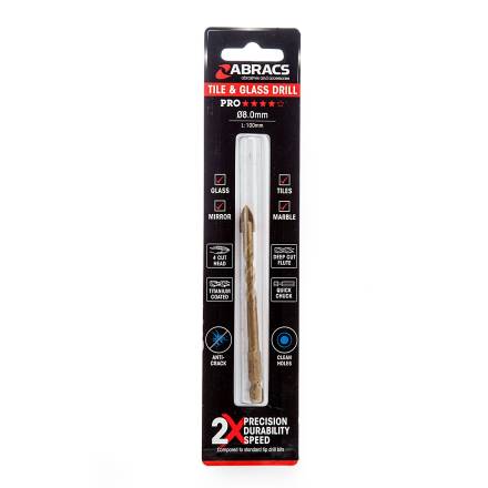 Abracs 8mm Spear Head Tile and Glass Drill Bit - DBG080