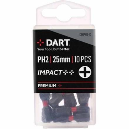 Dart PH2 25mm Impact Driver Bit - Pack of 10 (DDIPH2-10)