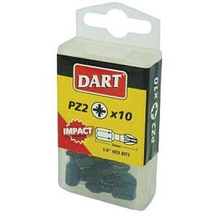 Dart PZ2 25mm Impact Driver Bit - Pack of 25