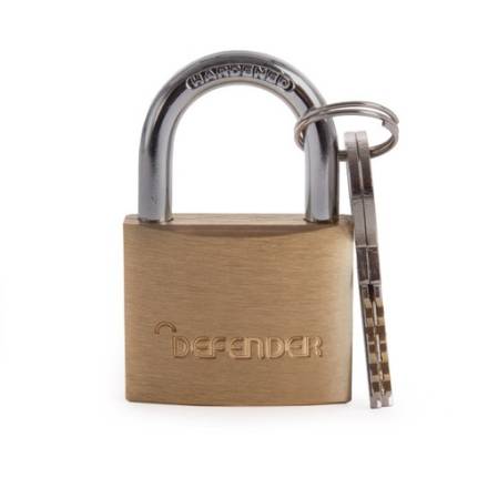 Squire Defender DFBP6 Solid Brass Padlock 60mm Open Shackle