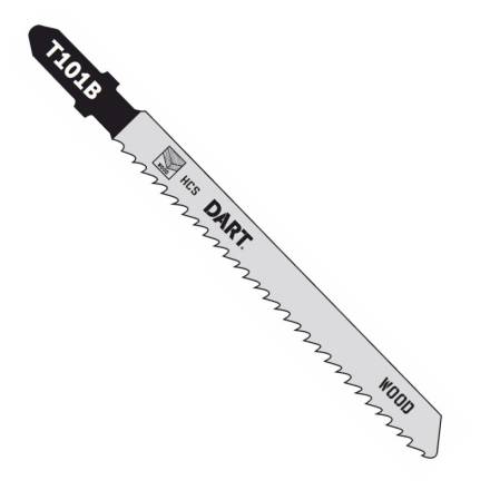 Dart T101B Wood Cutting Jigsaw Blades 10 TPI 75mm - Pack of 5 (DJB11)