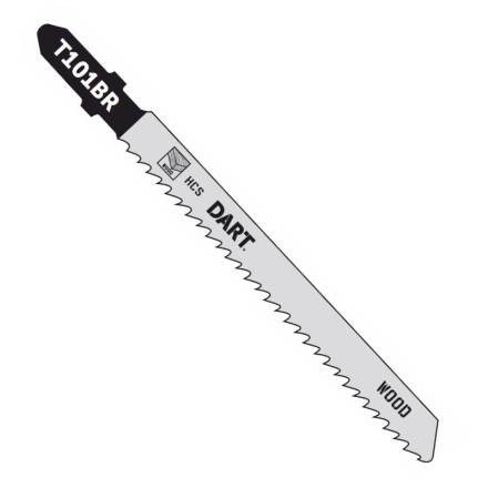 Dart T101BR Wood Cutting Jigsaw Blade 10 TPI 75mm - Pack of 5 (DJB13)