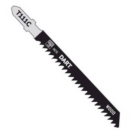 Dart T111C Wood Cutting Jigsaw Blade 8 TPI 75mm - Pack of 5