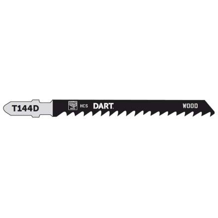 Dart T144D Wood Cutting Jigsaw Blades 75mm 6 TPI Pack of 5