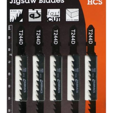 Dart T244D Wood Cut Jigsaw Blades T-Shank HCS 100mm - Pack of 5