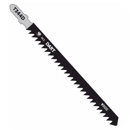 Dart T344D Wood Cutting Jigsaw Blades T-Shank HCS 150mm 6 TPI - Pack of 5