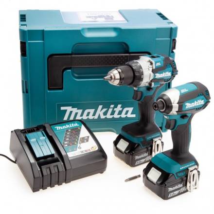 Makita DLX2507TJ 18V LXT Brushless Twin Pack - DHP489 Combi Drill and DTD153 Impact Driver 2x5.0Ah