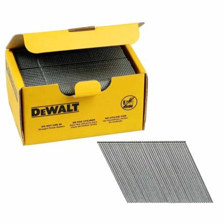 DeWalt DNBA1663GZ 16G 63mm Galvanised Angled 2nd Fix Brad Nails (Pack of 2500)