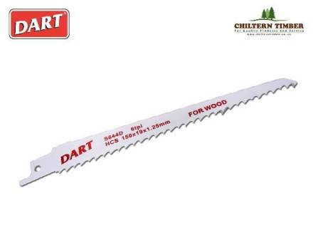 Dart S644D HCS Wood Cutting Reciprocating Blade 130mm 6 TPI Pack of 5