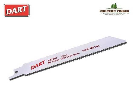 Dart S922EF Bi-Metal Metal Cutting Reciprocating Blade 150mm 18 TPI Pack of 5