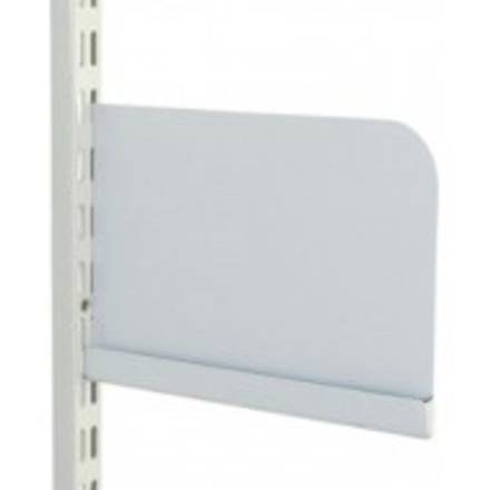 Prosolve Twin Slot White Shelf Ends 250mm (Pair)